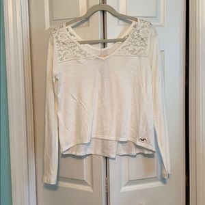 White long sleeve top